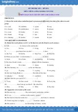 Đề thi học kì 1 Tiếng Anh 6 Global Success - Đề số 6
